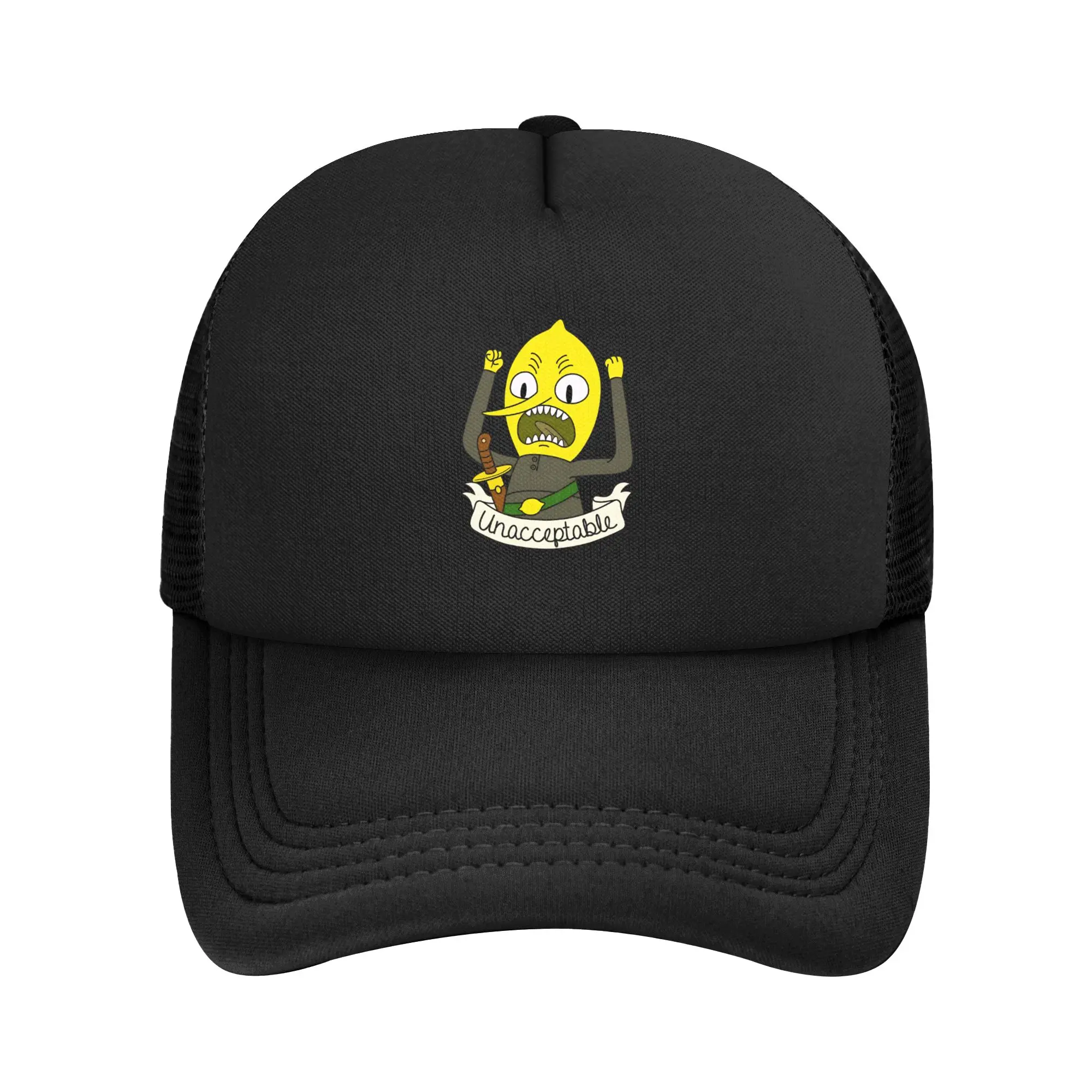 Lemongrab Lemon Mesh Baseball Caps Unisex Fashion Sun Hat Hats Breathable Snapback Caps Trucker Cap Washable Trucker Caps