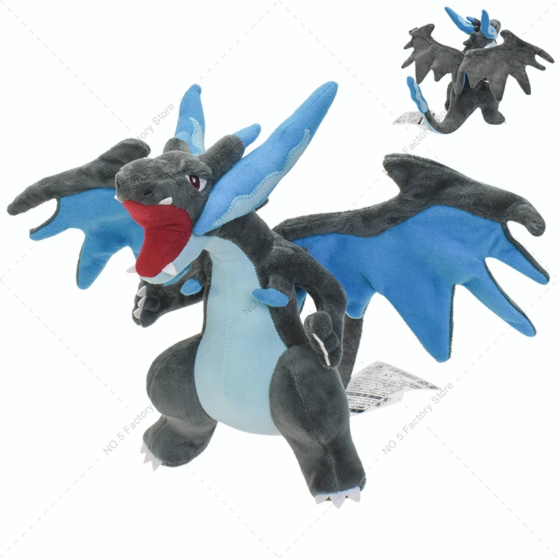 10Pcs/lot Pokemon Mega Charizard X Plush Toy Blue Dragon Charizard High Quality Cartoon Stuffed Peluche Children Birthday Gift