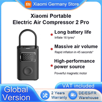Global Version Xiaomi Portable Electric Air Compressor 2 Pro Mini Portable Electric Air Compressor Treasure 150PSI Car Multitool