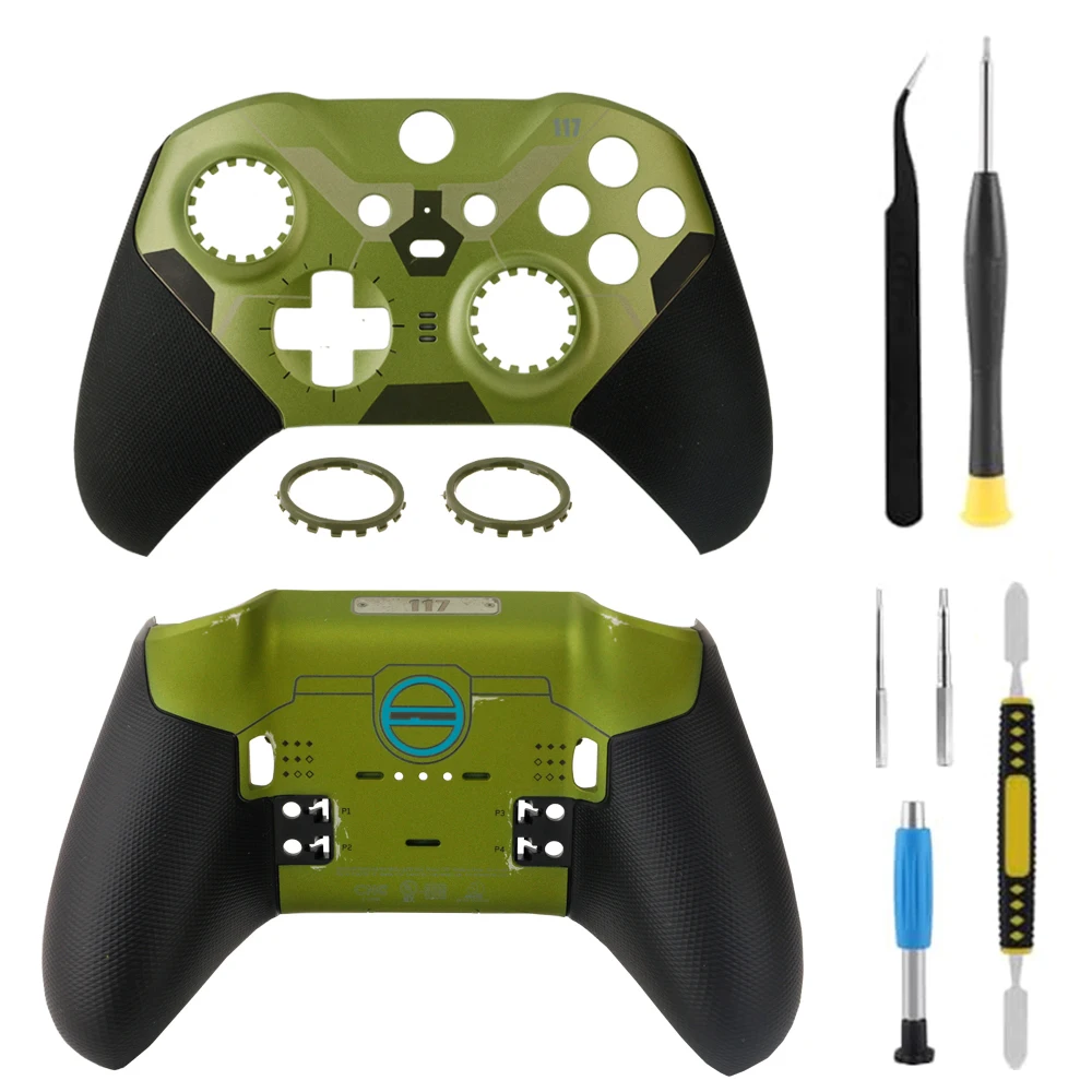 Full Shell Kit  For Xbox Elite Series 2 Controller Replacement Custom Front Back Cover DIY Mod Parts Button Tools & Carry Bag