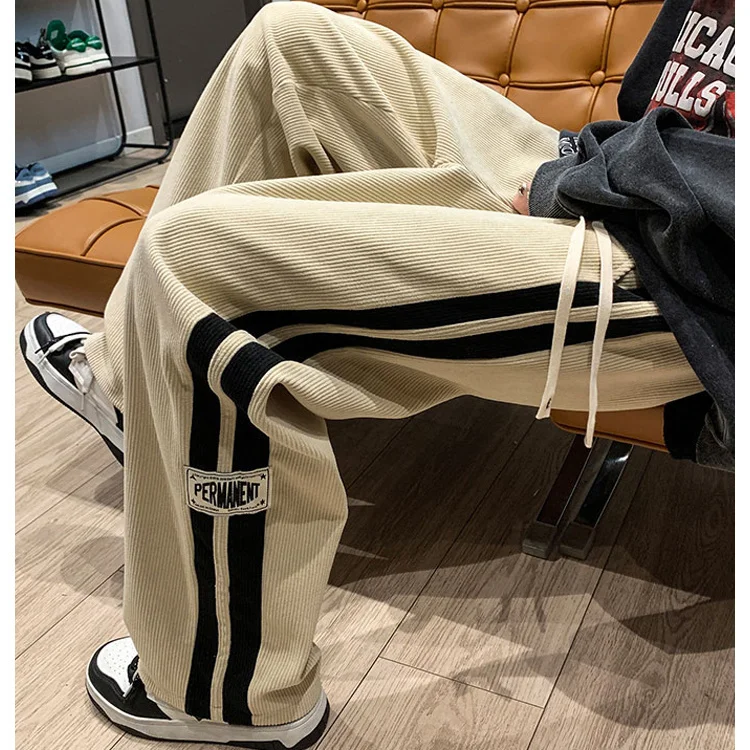 

Korean Street Ins Corduroy Pants for Boys Autumn and Winter Thickened Retro American High Street Niche Trendy Brand Casual Pants