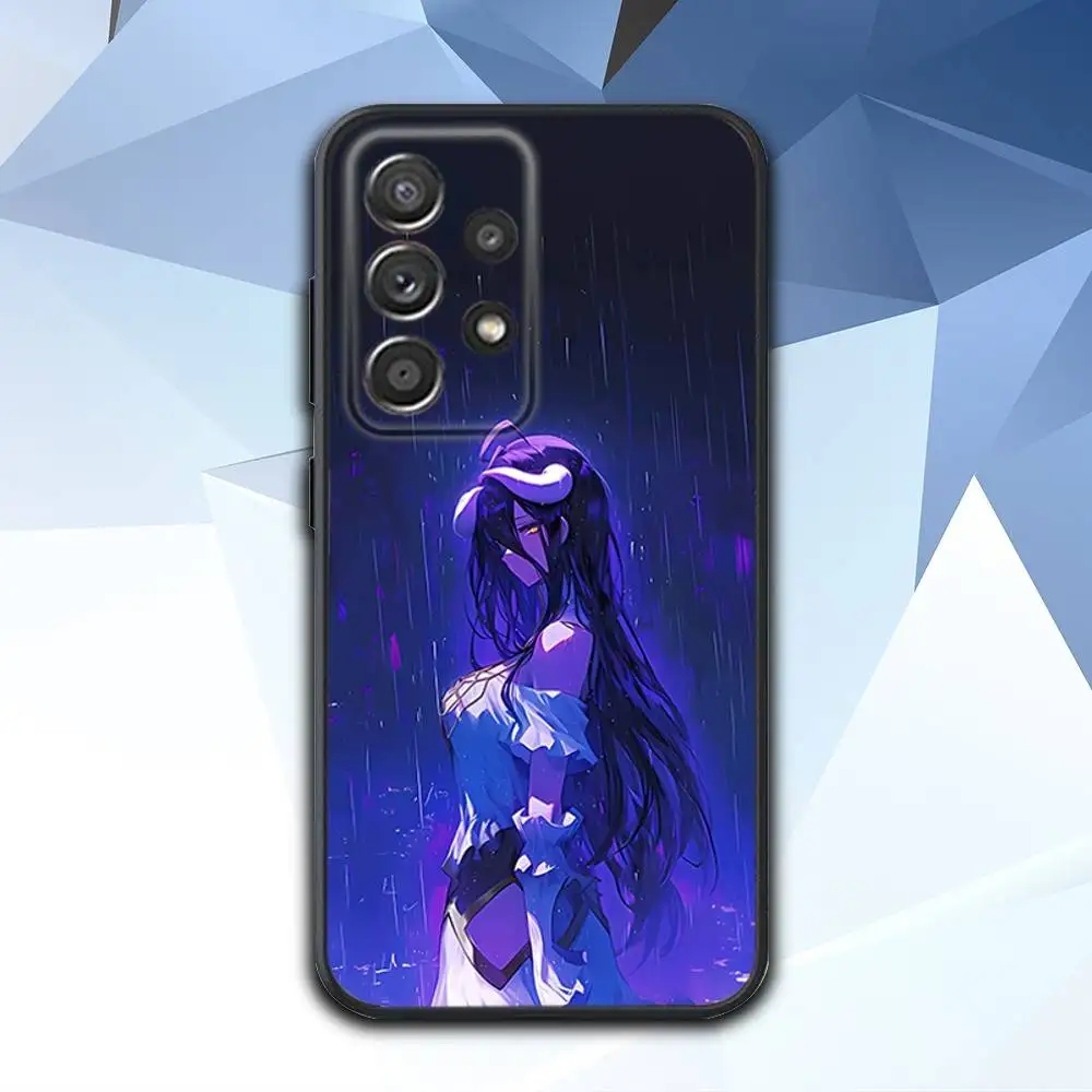 حافظة هاتف O-Overlord Anime A-Albedo لهاتف سامسونج S 25,24,23,22,30,21,10,9,Ultra,Plus,Lite,FE,4,5G حافظة سوداء ناعمة #6