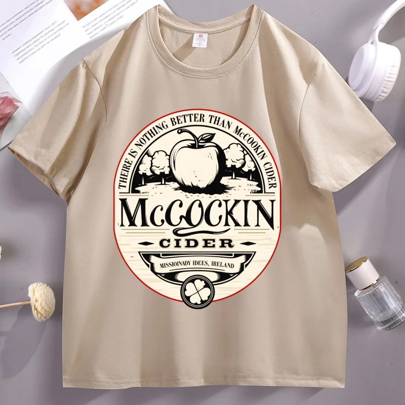 

McCockin Cider Men's Funny Graphic T Shirts Adult Hilarious Drinking T Shirt Men Women Short Sleeve Pritned Tee Shirts Clothes