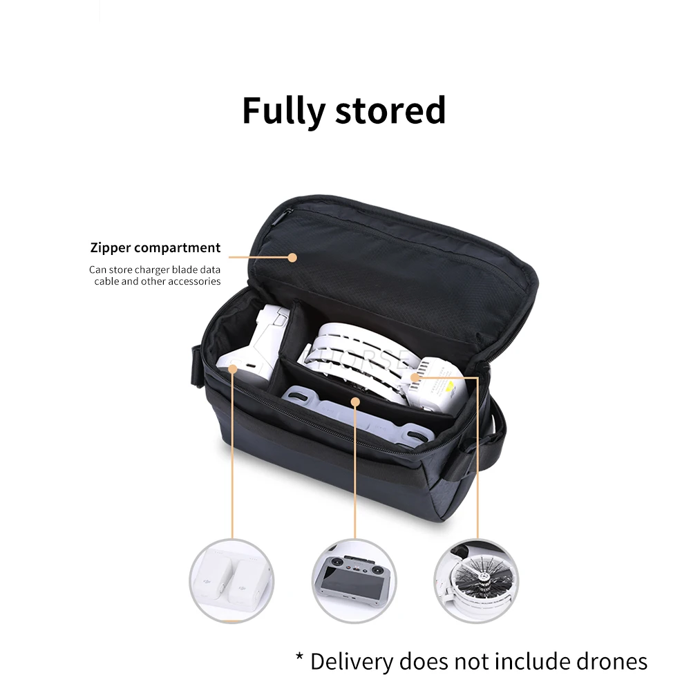 حقيبة حمل محمولة لـ DJI Flip/RC 2/RC N3 كومبو حقيبة التخزين صندوق صلب حقيبة يد واقية لملحقات طائرة بدون طيار DJI الوجه