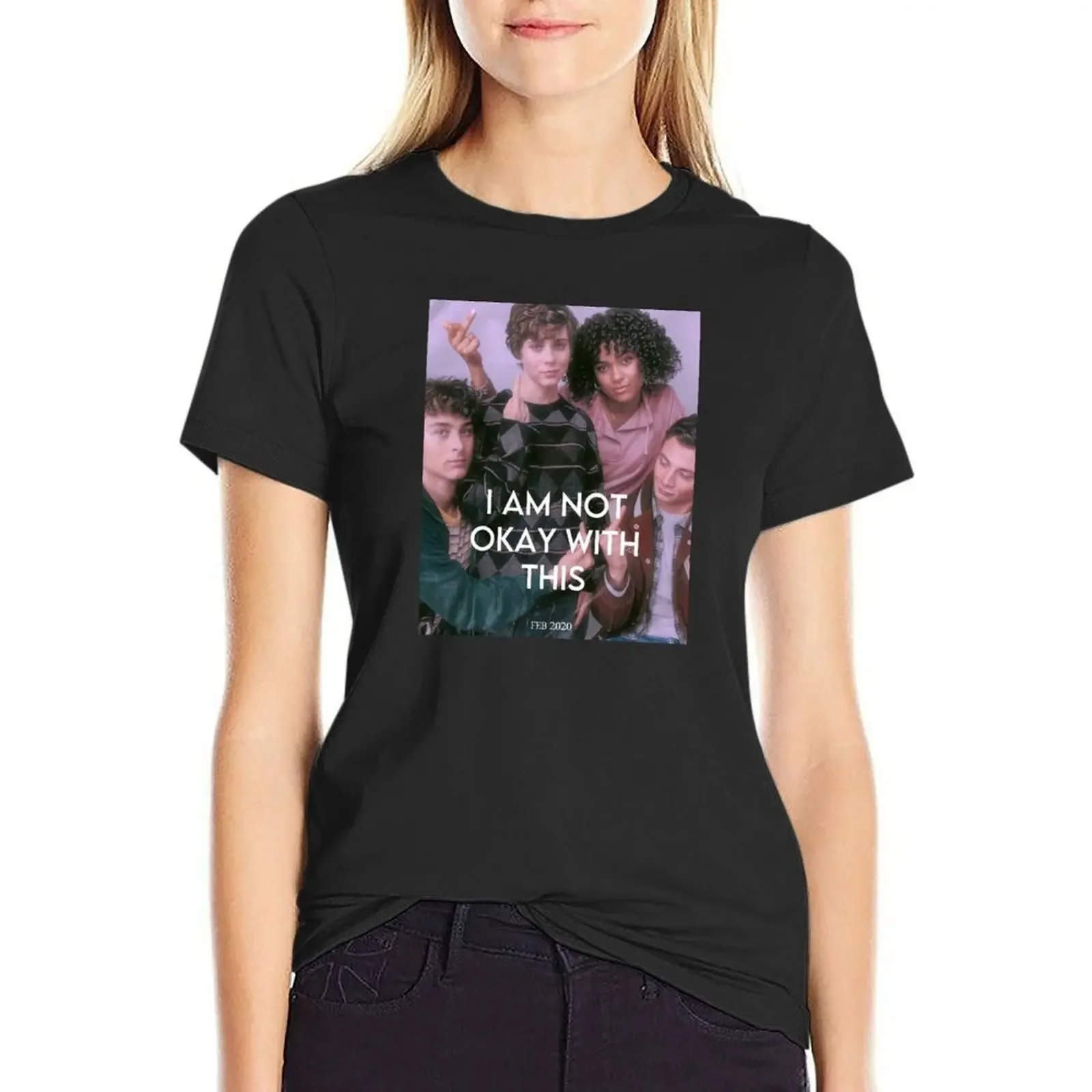 

i am not okay posterrr :) T-Shirt sublime shirts graphic tees vintage oversized Womens graphic t shirts