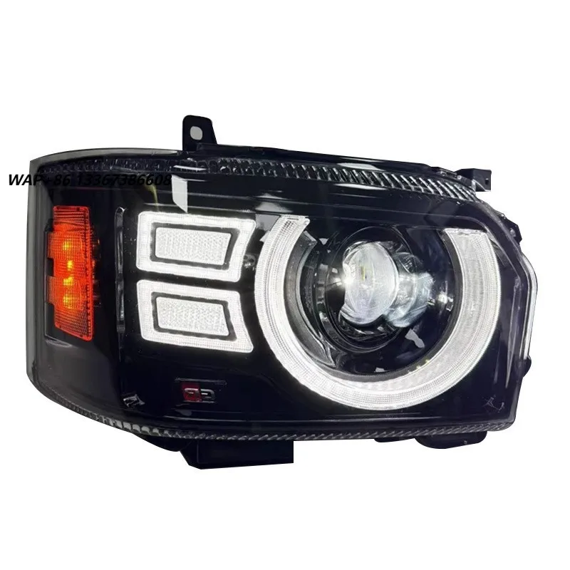 For HIACE Sea Lion 05-18 Car Fitment Headlight Assembly Modified Guard LED Lens Streamer Steering 55W 24V