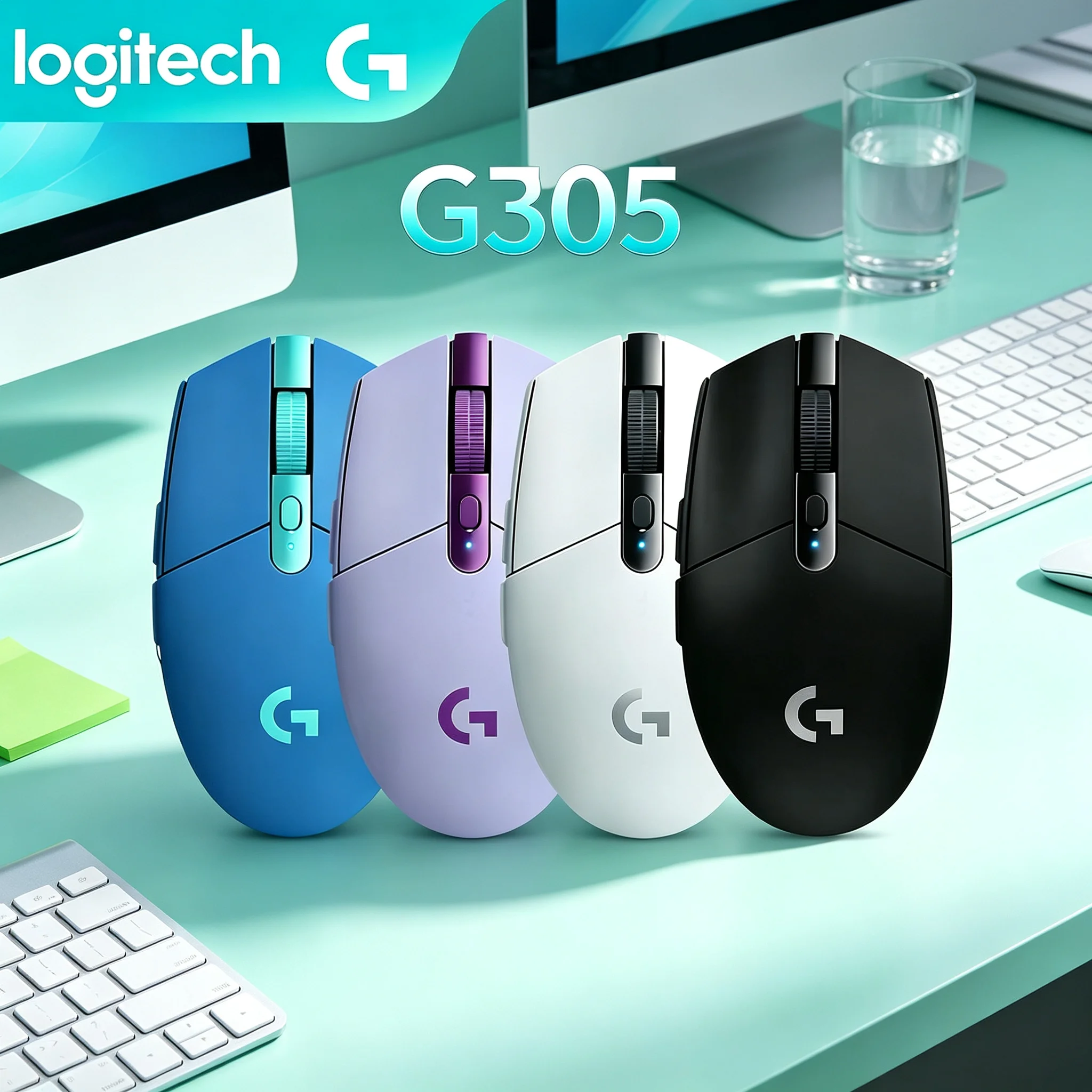 Logitech G305 LIGHTSPEED Wireless Mice Ultra‑Portable Build Adjustable DPI Levels Stylish Multi‑color Mice For Laptop Gaming And