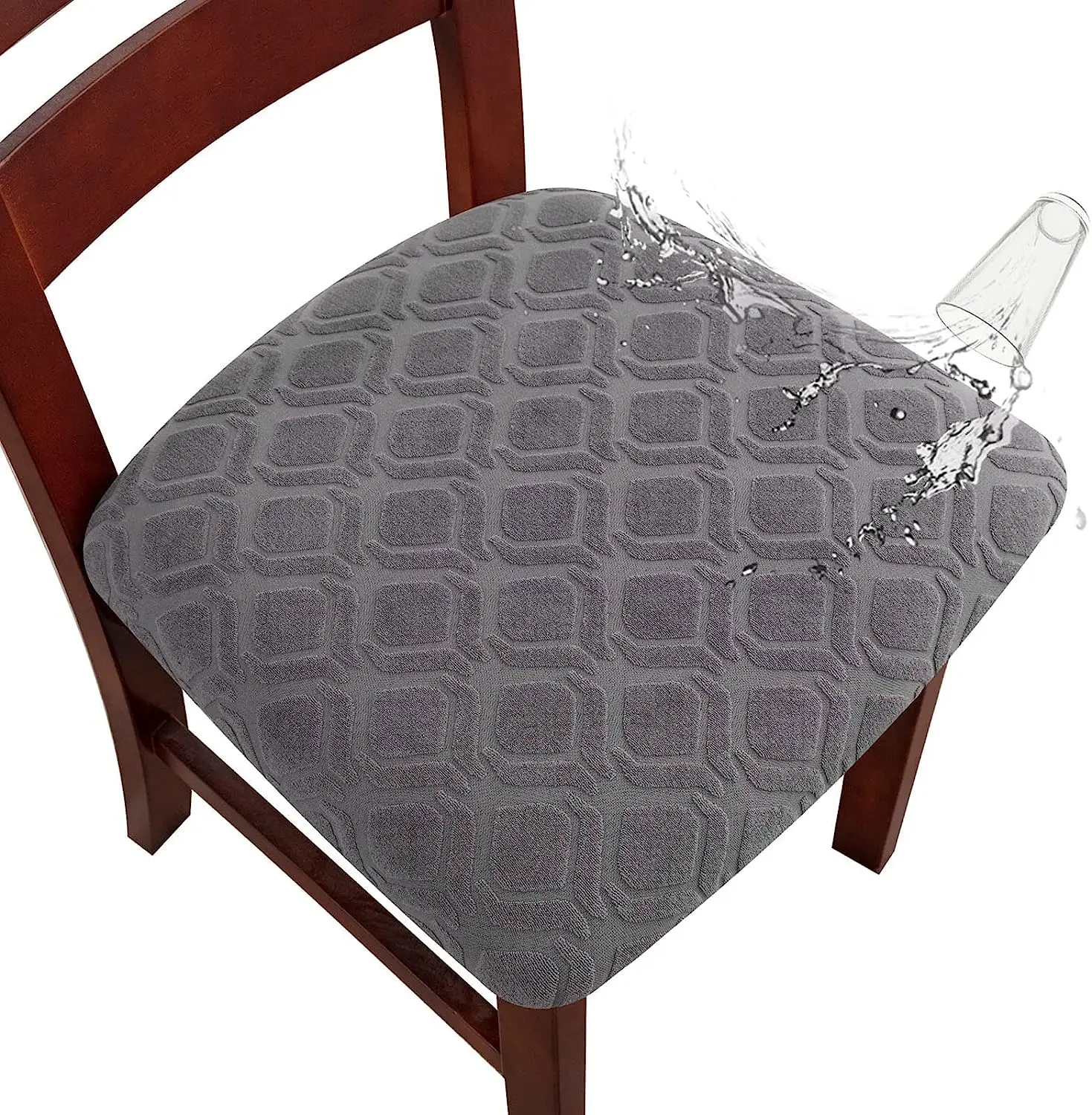 Waterproof Chair Seat Covers Dining Chair Slipcovers Stretch Seat Cover For Dinning Room Chair Protector