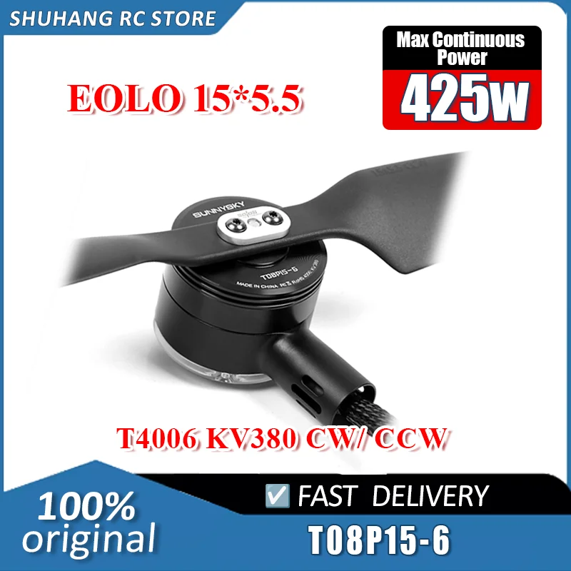 

SUNNYSKY 3IN1 Drone Motor T1P15-6 Motor Combo T4008 KV380 Brushless Motors with Propeller ESC for Multirotor Drone 15Inch Prop
