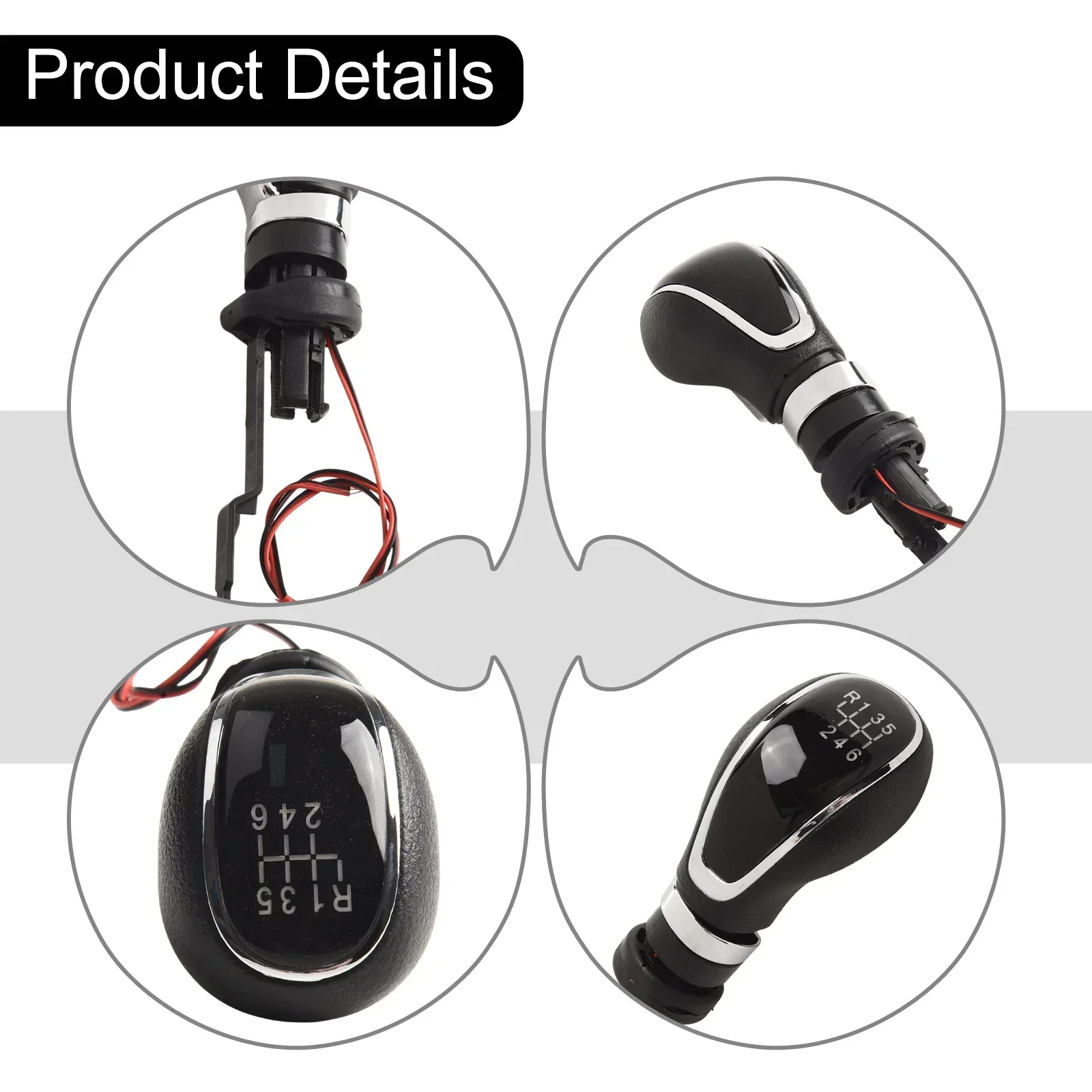 

Car Gear Knob 6 Speed Shift Knob Direct Replacement Easy Installation Ergonomic Design Long-lasting Performance