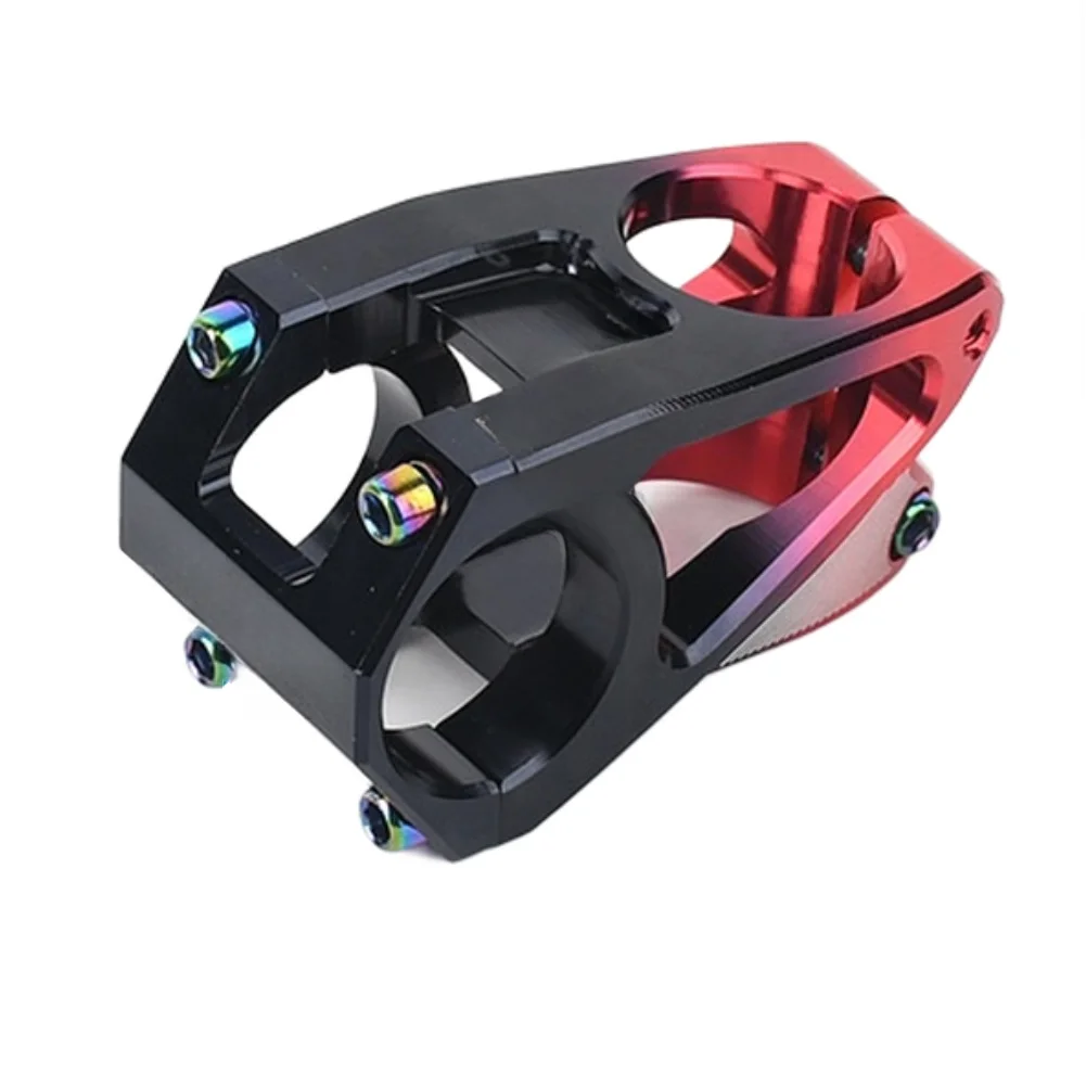 /Gradient /Color /CNC Aluminum Alloy 45mm Short For Stem 31.8mm Handlebar Clamp For Mountain Bike Road Bicycle Cycling Parts Acc