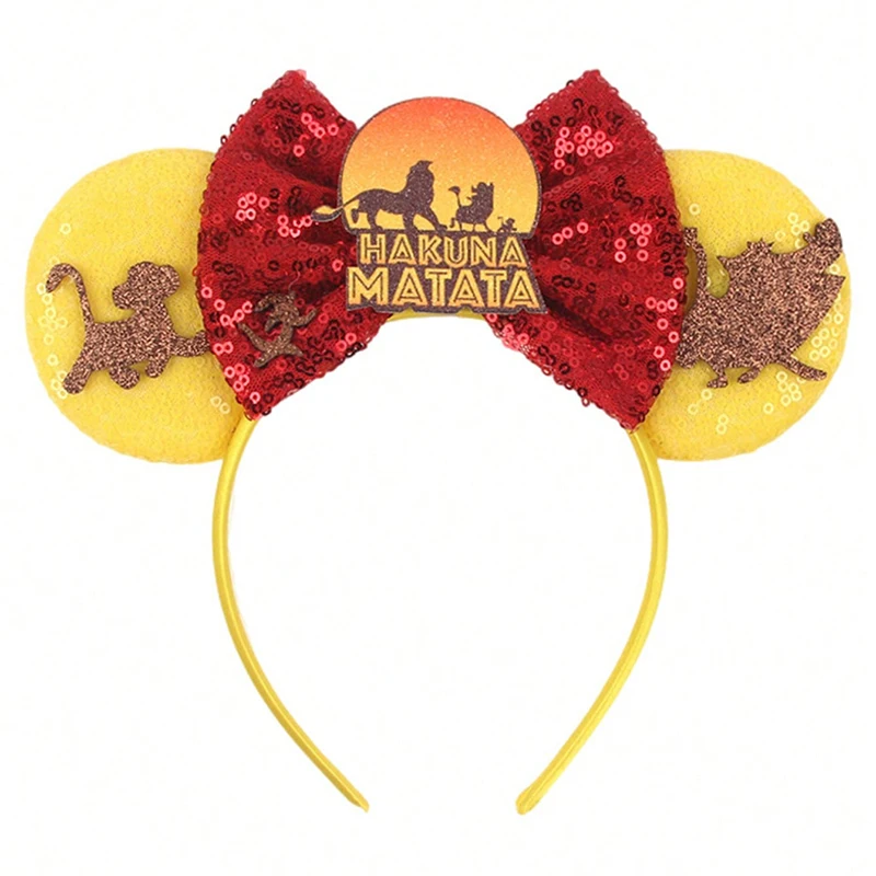 1pc Lion King Ear Headband – Sparkly Sequin Ears with Bow, Eye-Catching for Parties & Dress-Up. view 6
