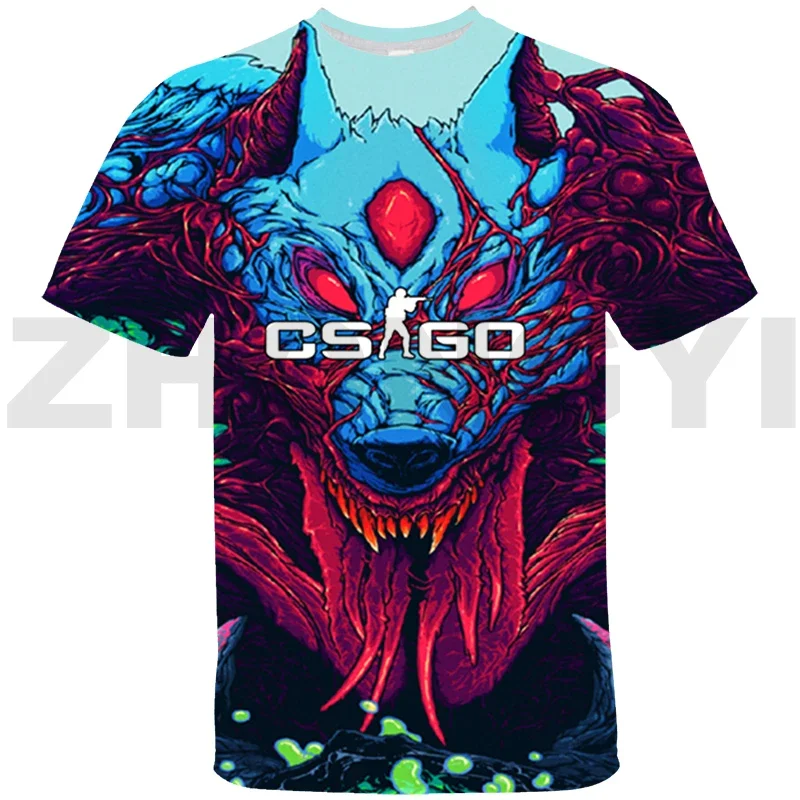 Hot Summer Shooting CS GO 3D T-shirt Fashion Men Clothing Anime Harajuku CSGO Game T Shirt Kids Boy Short Sleeve Daily Tees Tops