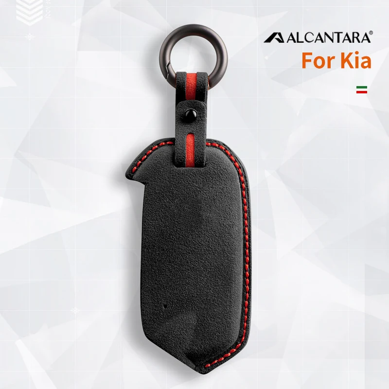 

Alcantara Car Key Case For KIA Sportage R GT Stinger Sorento Ceed Cerato Forte Niro Soul Telluride Protector Shell Keychain