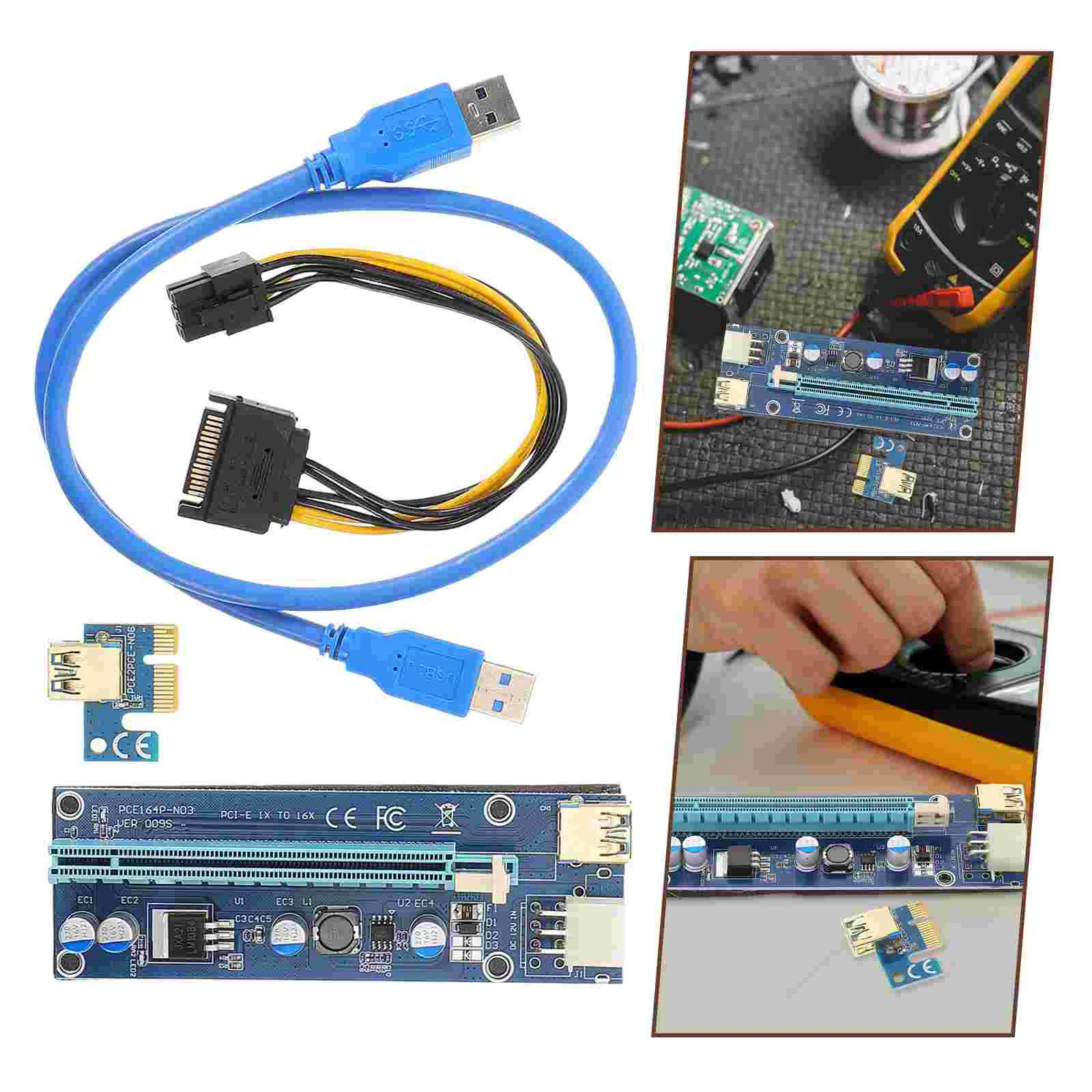 กราฟิกการ์ดสาย PCIe สายไฟป้องกันไฟกระชากอะแดปเตอร์ Extender USB Supply