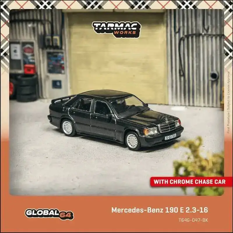 

Предпродажа Tarmac Works 1:64 Mercedes Benz синий черный металлик 190 E 2,3 16, литая под давлением модель автомобиля, коллекция игрушек TW