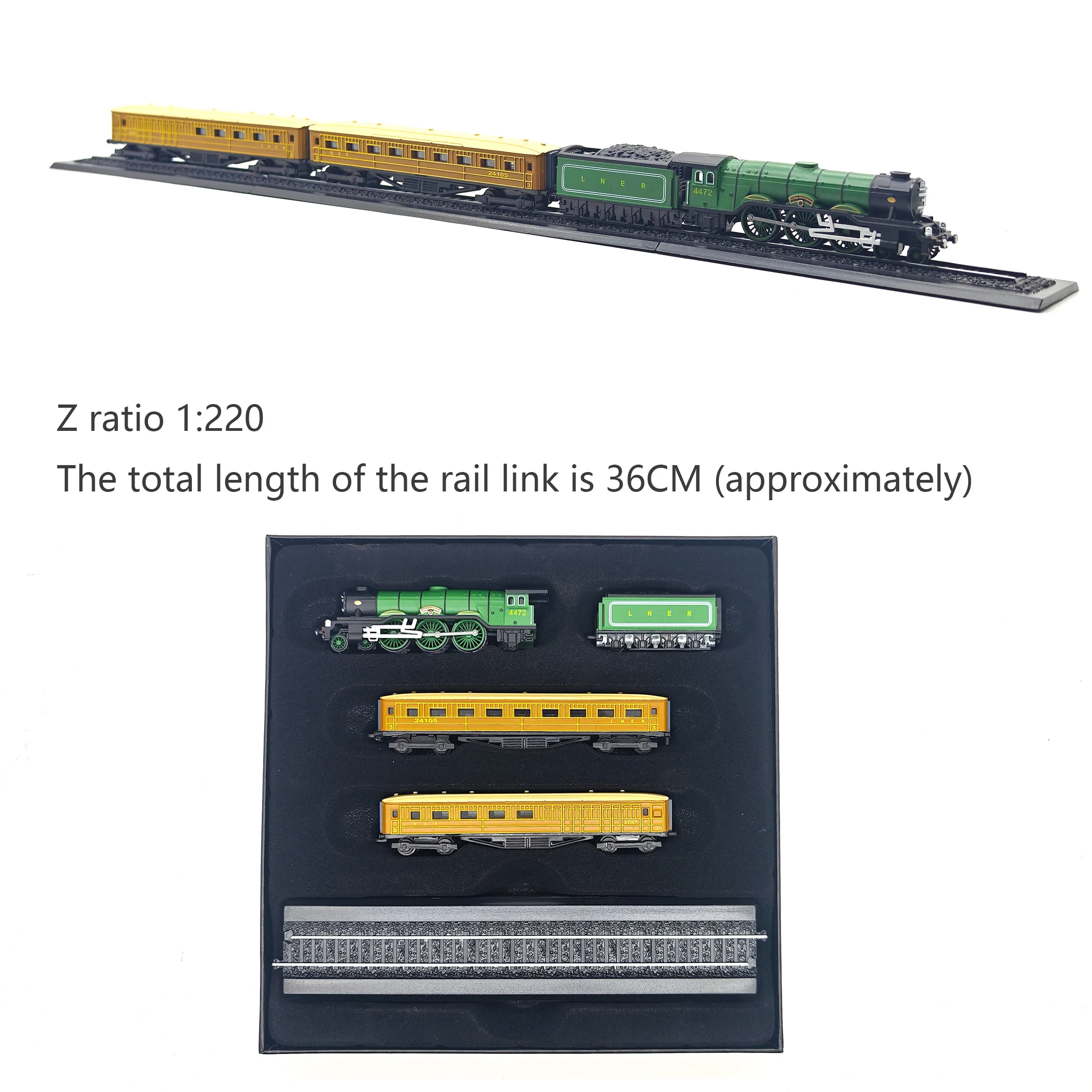 spot-z-rapporto-1-220-flying-scotsman-modello-di-treno-finito-con-binari-lunghezza-totale-36-cm-circa-fuori-produzione