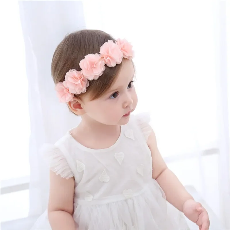 Baby Headband Flower Girls Bows Toddler Hair Bands Baby Kids Headbands Turban Newborn Elastic HaIrband Baby Hair Accessories