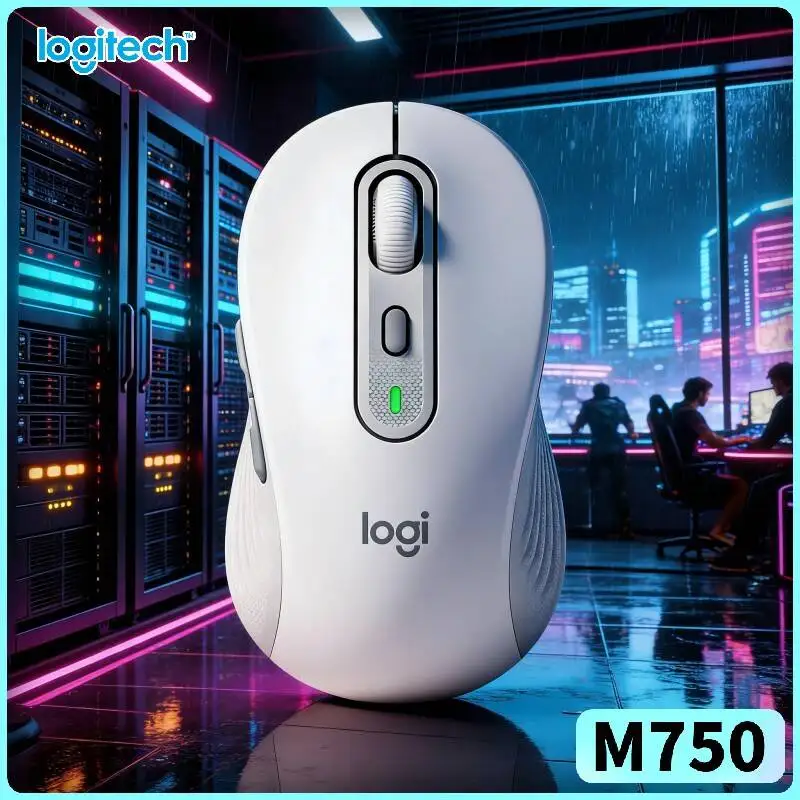 Logitech M750 Office Mouse - Precision Optical Tracking, 3-Device Switch, Soft Thumb Pad, Travel Friendly