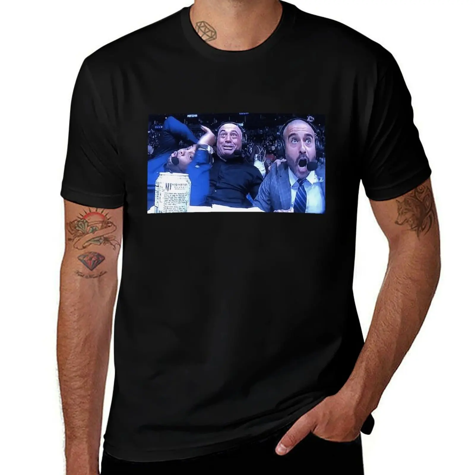 Joe Rogan Reaction Meme T-Shirt Functional Casual Short Sleeve Tee T-Shirt
