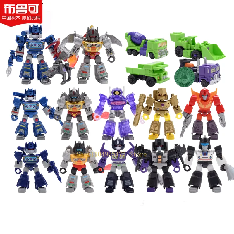 BLOKEES Transformers Building Blocks DEFENDER VERSION 3 Grimlock Megatron Soundwave Assembled Model Movable Hobbies Kids Toy