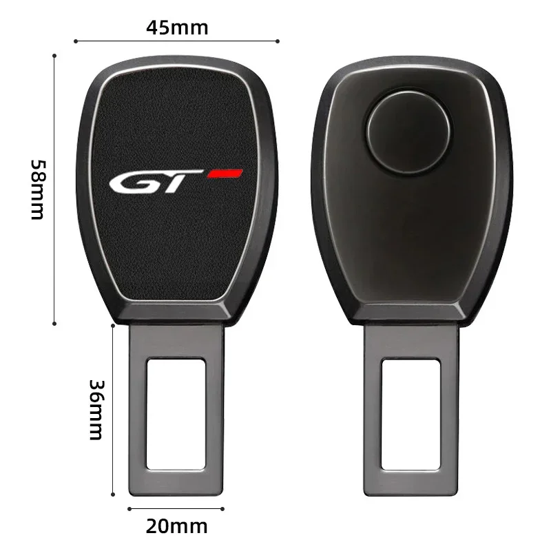 2PCS Car Seat Belt Clip Car Safety Extender Car seat Belt Lock Buckle Plug For Peugeot GT GTline 3008 308 T9 208 508 2008