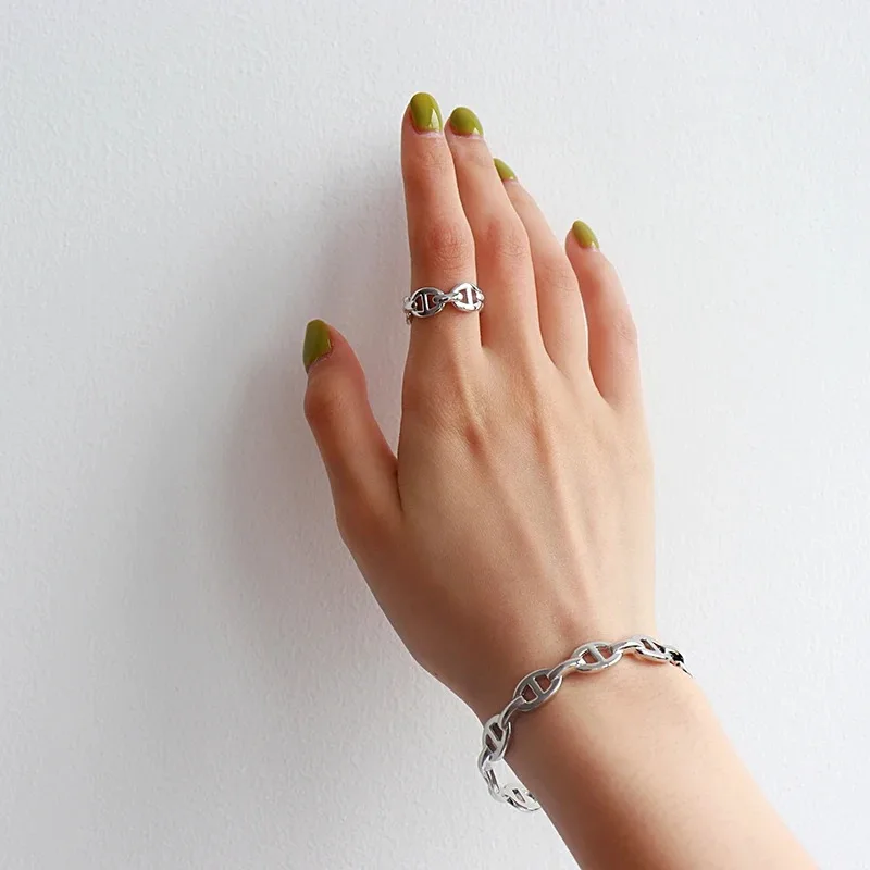 

YISON Trendy Beautiful Adjustable Pig Nose Rings Design Couple's Ring for Women Fashion Wedding Jewelry Gift