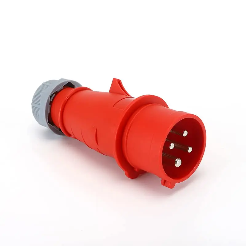 IEC60309 Waterproof CEE Industrial Connector Plug 4Pin 32A 380V-415V 3P+E IP44
