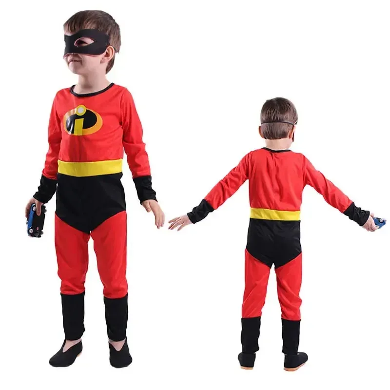 Incredible 2 Elastigirl Cosplay Costume Kids Helen Parr Women Superhero Jumpsuit Halloween Bodysuit Zentai Suit Catsuit Girl Boy