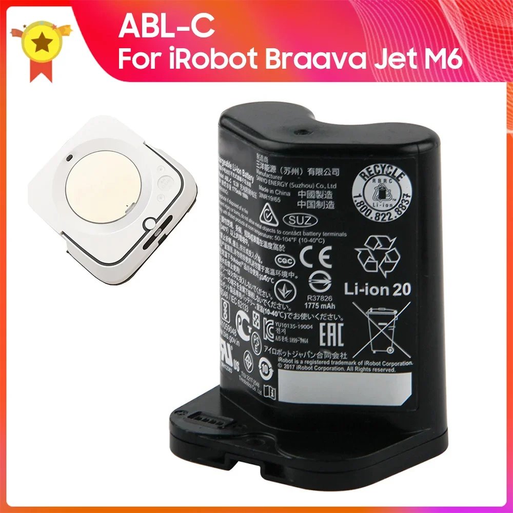 Replacement Battery For IRobot Braava Jet M6 Backup battery ABL-C High Quality Batteries 1775mAh