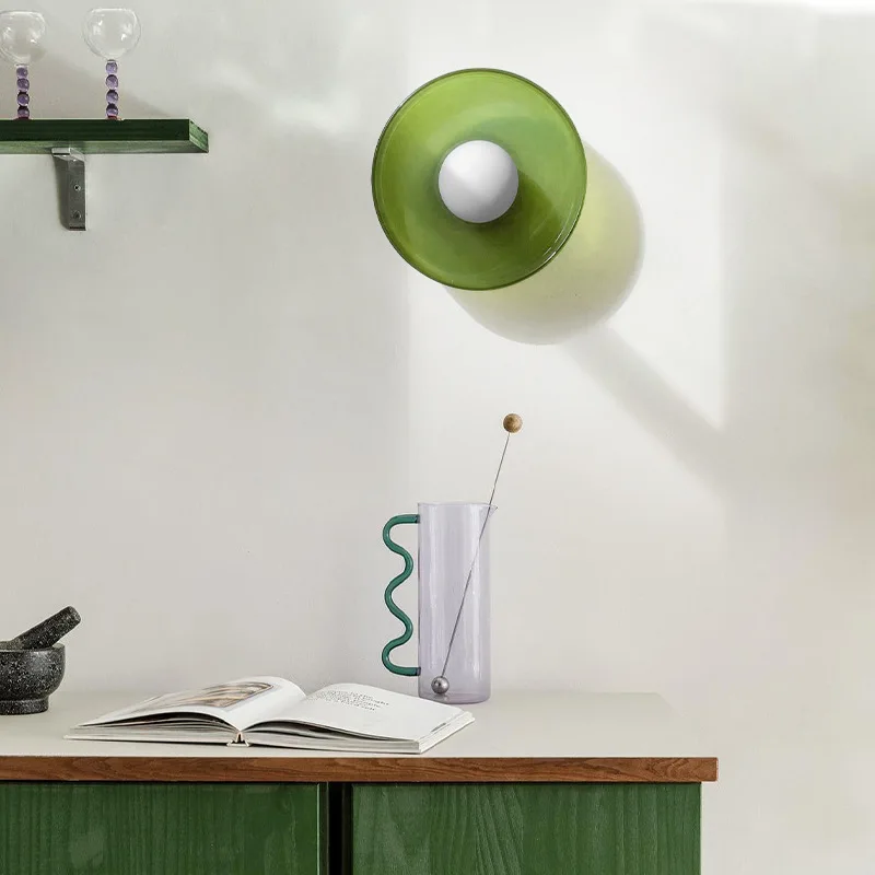 

Vintage Glass Ceiling Light Single Head G9 Lamp Source Wall Lamp For Entryway Hallway Aisle Balcony Living Room Bedroom Fixtures