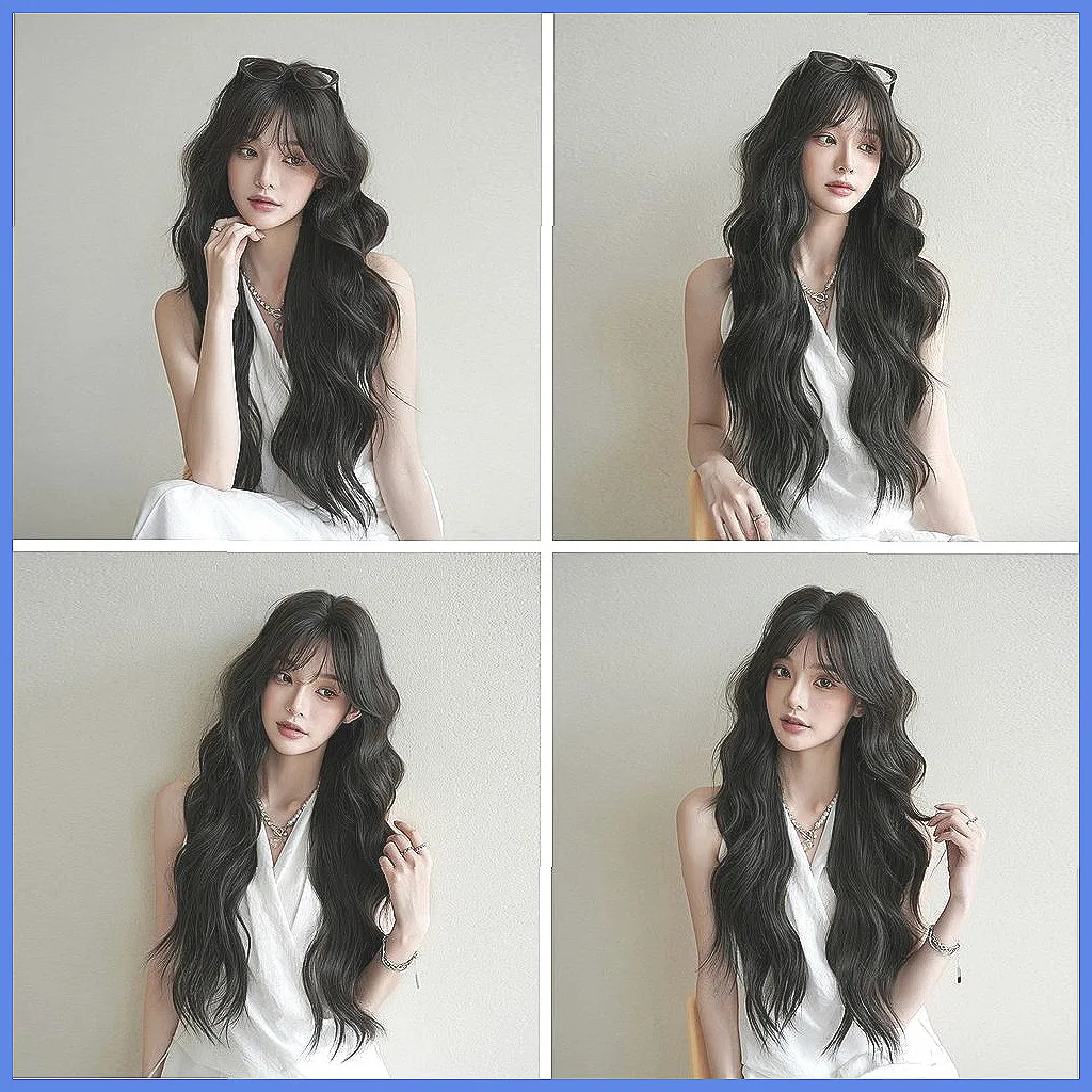 

Новый женский парик 2026 года: ультрадлинный кудрявый парик из синтетического волокна с многослойной стрижкой, пробором посередине и челкой-«шторкой»