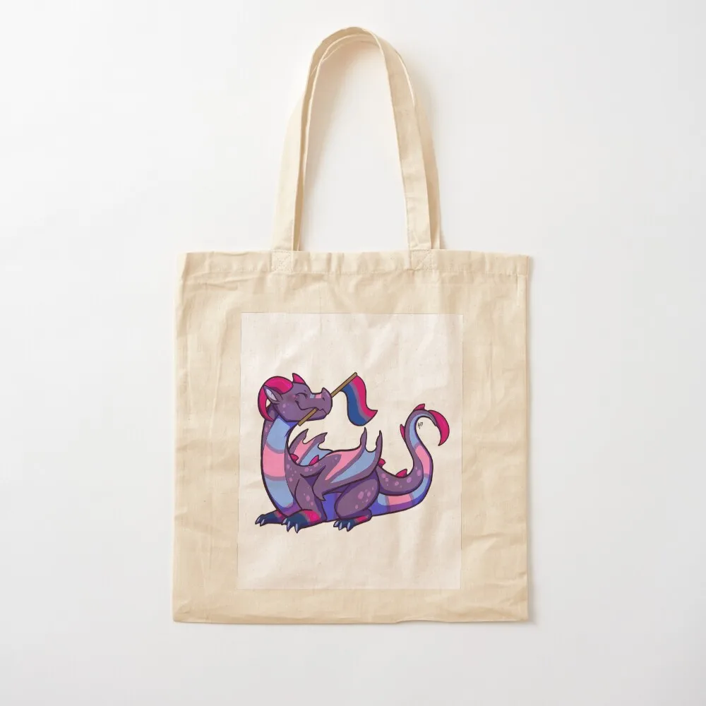 Bisexual Pride Flag Dragon (1st Edition) Tote Bag Large bags for women Portable shopping bag Gift bag