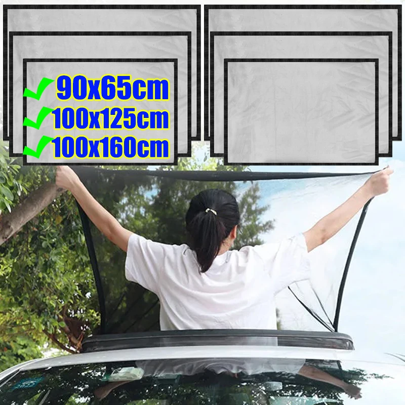 Car Magnetic Moonroof Sunroof Sun Shade Mesh Car Roof Awnings Cover Camping Kept The Bugs Out Anti-Mosquito Trips Tent Tool