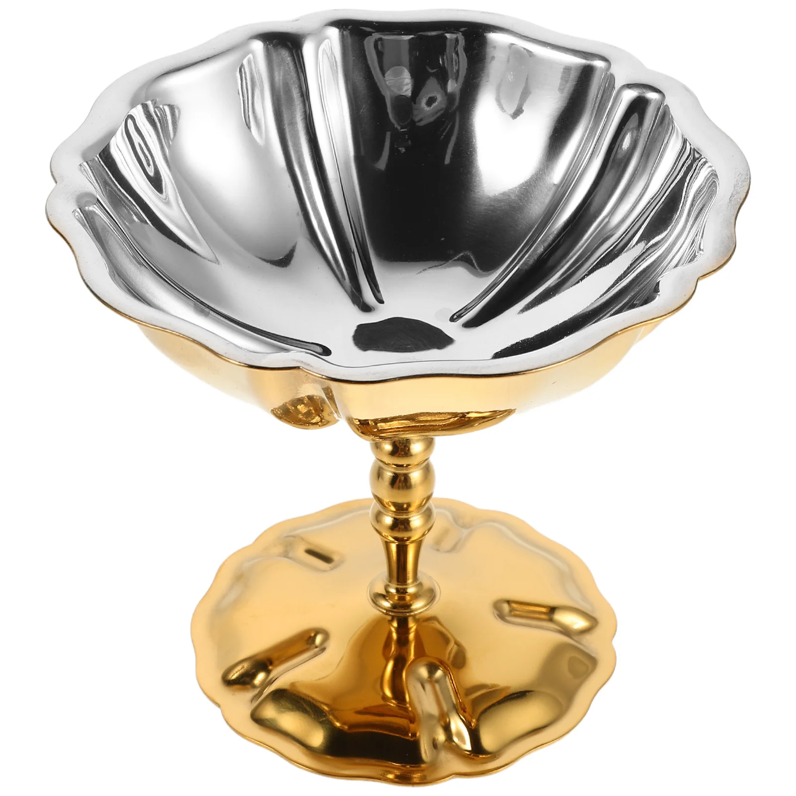 

Elegant Stainless Steel Dessert Bowl with Footed Base Ideal for Ice Cream Yogurt Pudding Trifle Serving Dish Home Party Goblet