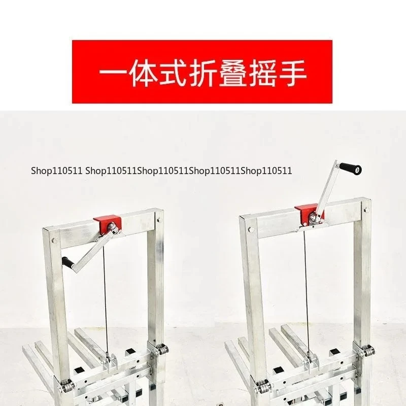 Loading Artifact Lifting Handling Stacker Forklift Lift Portable  Folding Retractable Trolley Bearing 60Kg Adjustable Hand Cart
