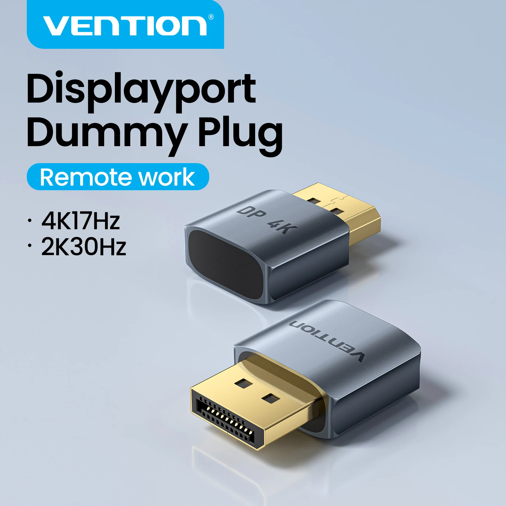 Vention 4K Displayport  Virtual Display Dummy Plug Adapter Headless Ghost Display Emulator Video for Mining&Game AFK Lock Screen