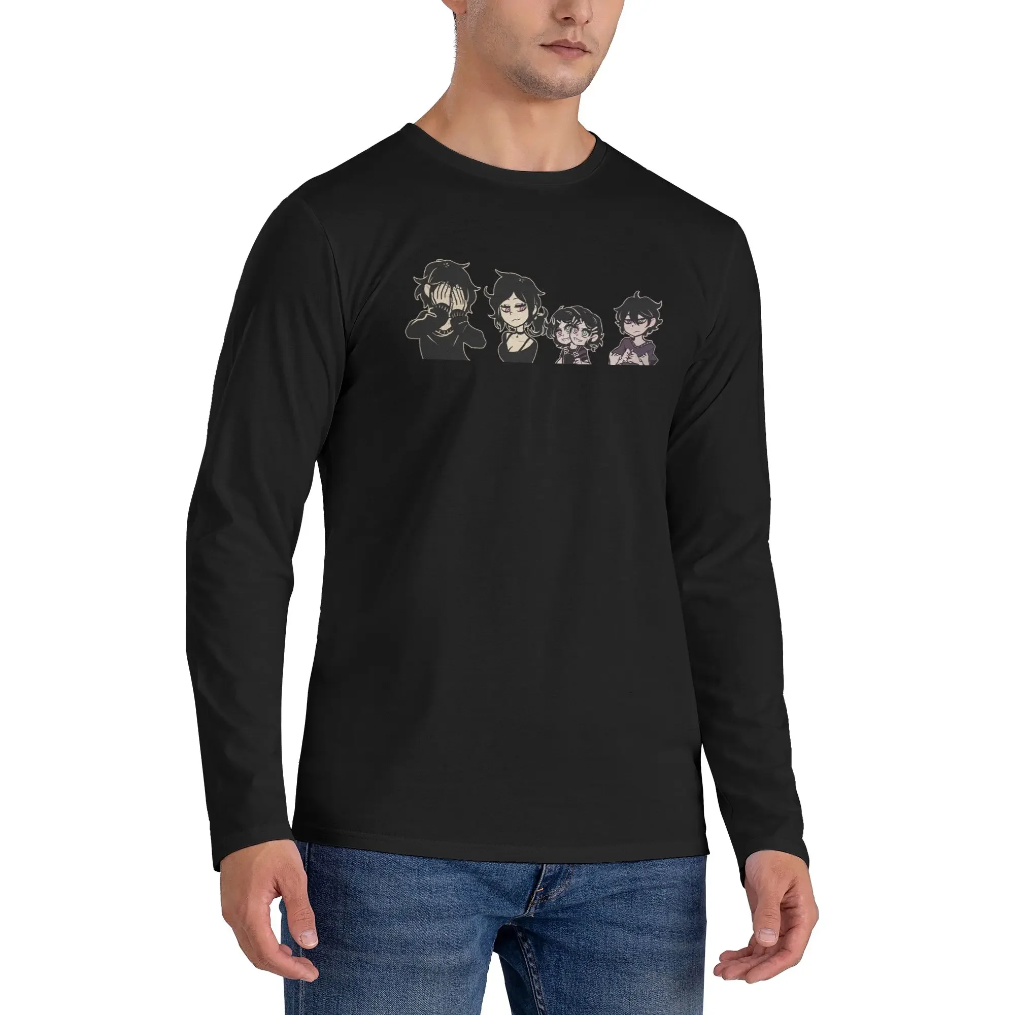 

Ashley And Andrew The Coffin Of Andy And Leyley Men's Long Sleeved T-shirt Round Neck T shirts Spring and Autumn Men tops