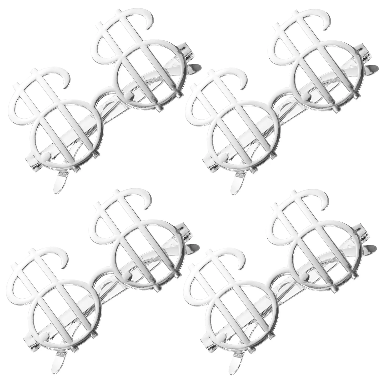 

4Pcs Dollar Style Party Glasses Shiny Unique Photo Booth Props for Festivals Performances Lightweight Portable Fun Eyewear