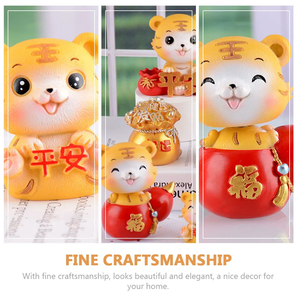 

2pcs Resin Animal Statue Home Decor Office Desk Ornament For Car Home Room Shelf Animal Ornament Display