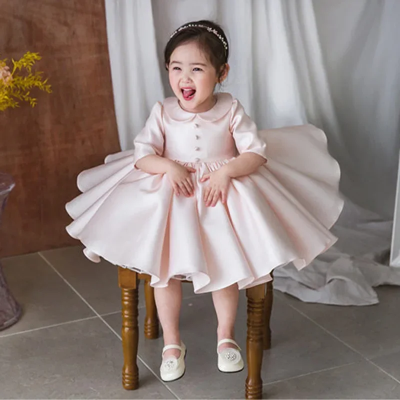 Baby Dresses for Formal Occasions Luxury Girl Children's Dress Wedding Dress 2024 Coming of Age Dresses Ball Gown Sukienka Party