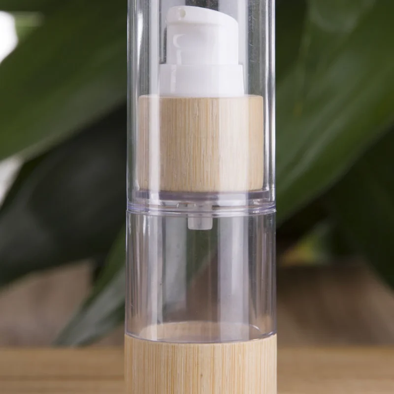 20ml/30ml/50/100ml /120ml Bamboo Vacuum Lotion Bottle Pump Portable Travel  Refillable Empty Cosmetic Makeup Emulsion Container