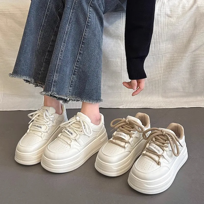 

2025 Spring New Women's Thick Soled Height Increasing Flat ShoesFashionable Good-looking Elegant Women's Flat Shoes