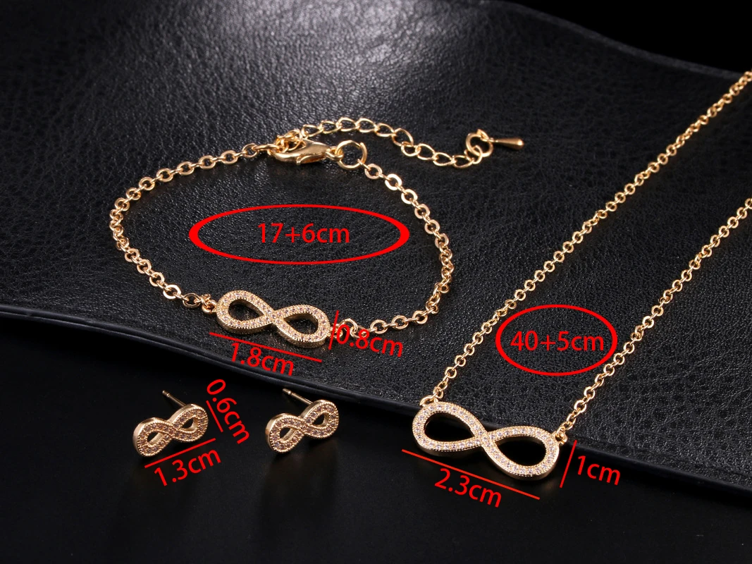 Fashion OL Style Stainless Steel Zircon Infinite Characters \