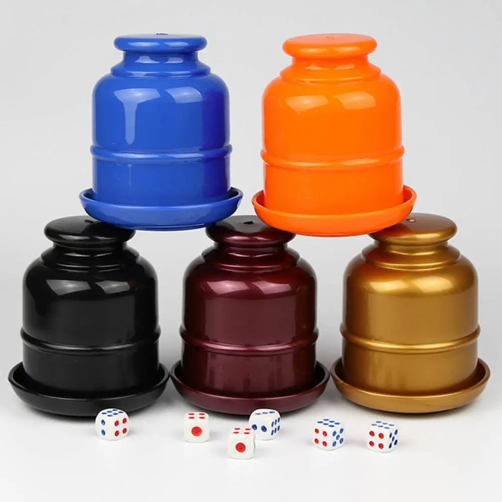 수동 셰이커 컵, 바 파티, KTV 도박, 마시는 보드 게임, 클래식 주사위 컵, 5 도트 주사위, 1 세트