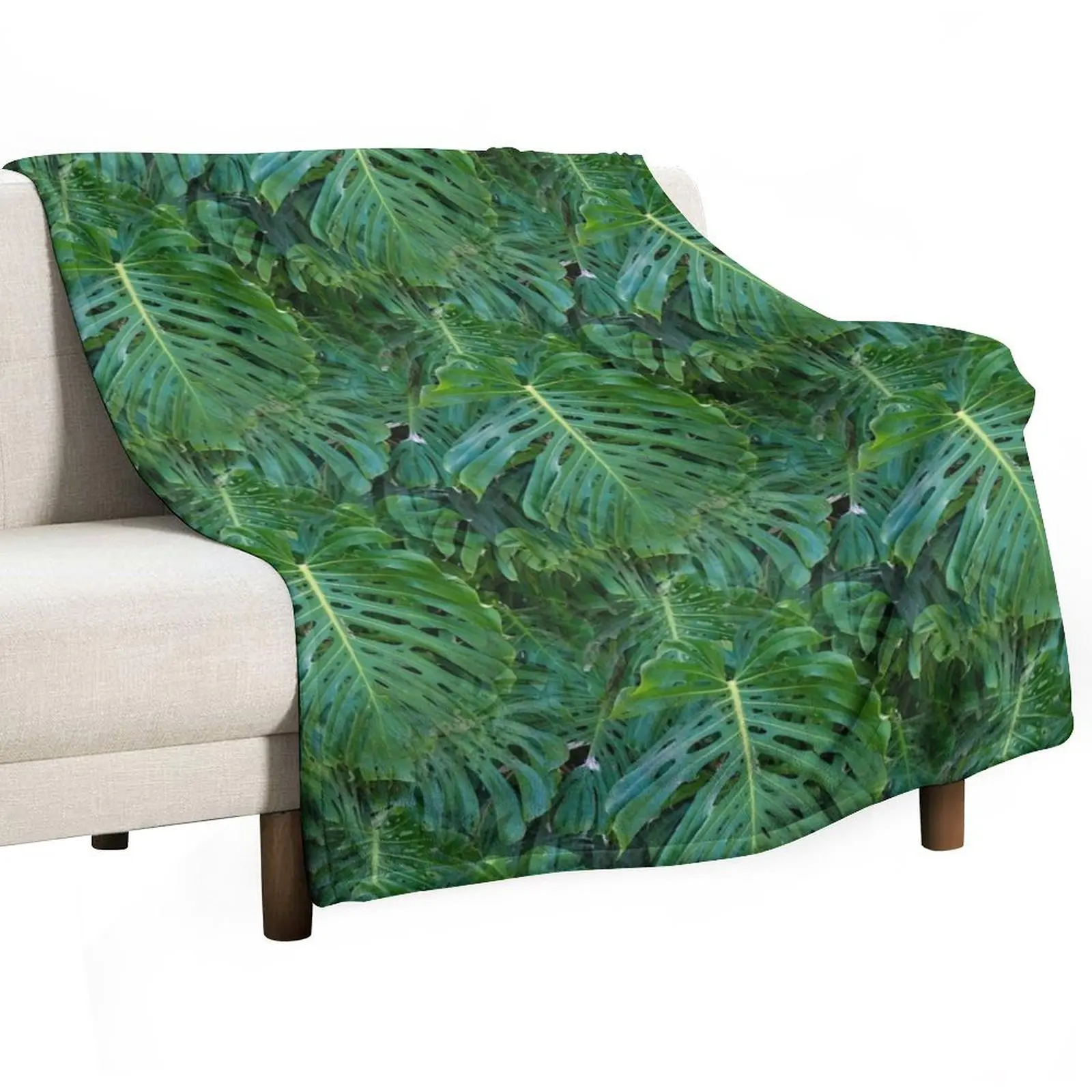 

Monstera party Throw Blanket No Pilling Soft Warm Blanket for Bed