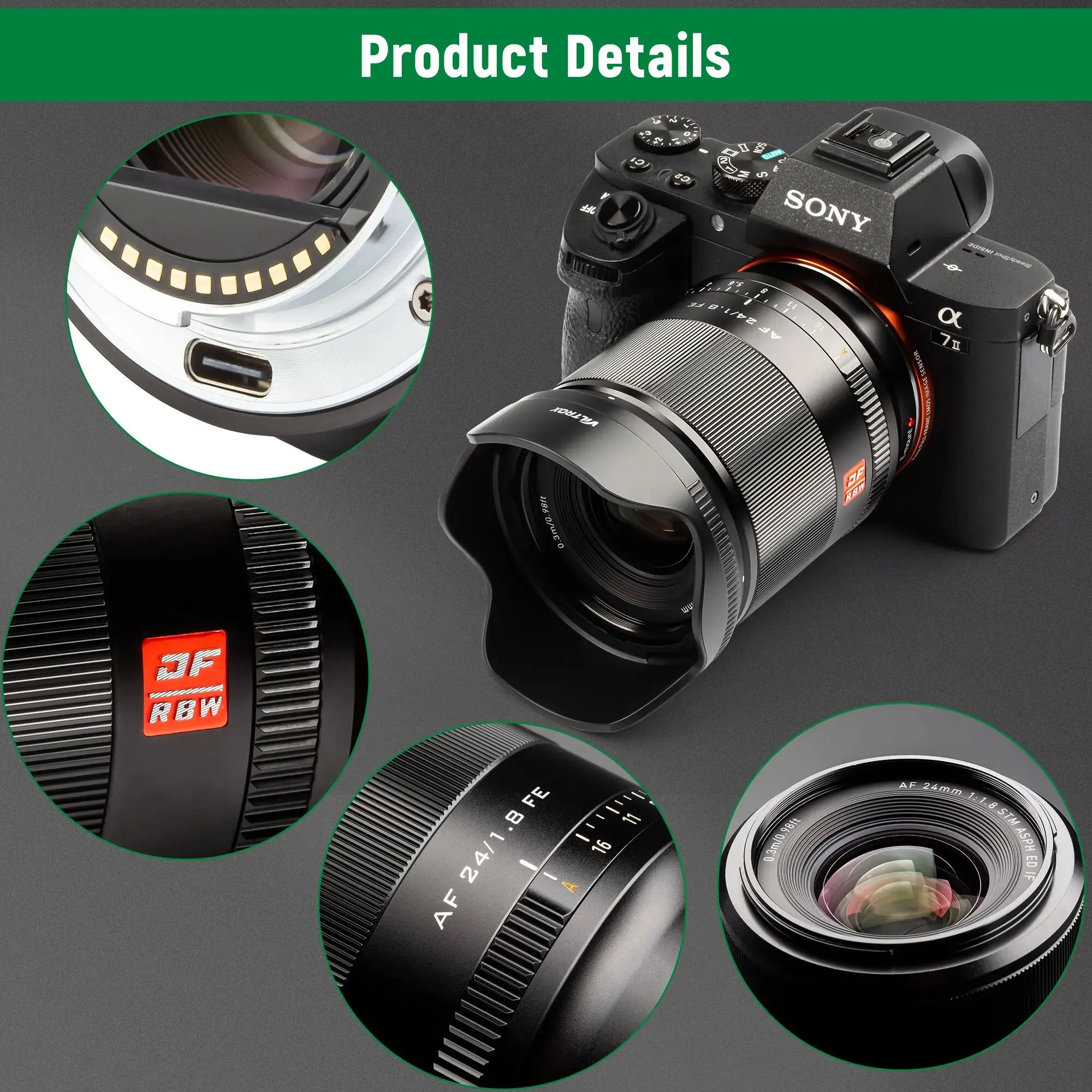 Imagem -04 - Viltrox 24 mm F1.8 Nikon Lens Sony e Mount Lens Auto Focus Full Frame Wide Opening Angle Lens para Nikon z Mount Câmera Lens z9 z6 z8 Z7ii Z30 z5 Z50 Z6ii Zfc Sony A7c A7rii A7iv a9 Fx3 A7rv A7riv