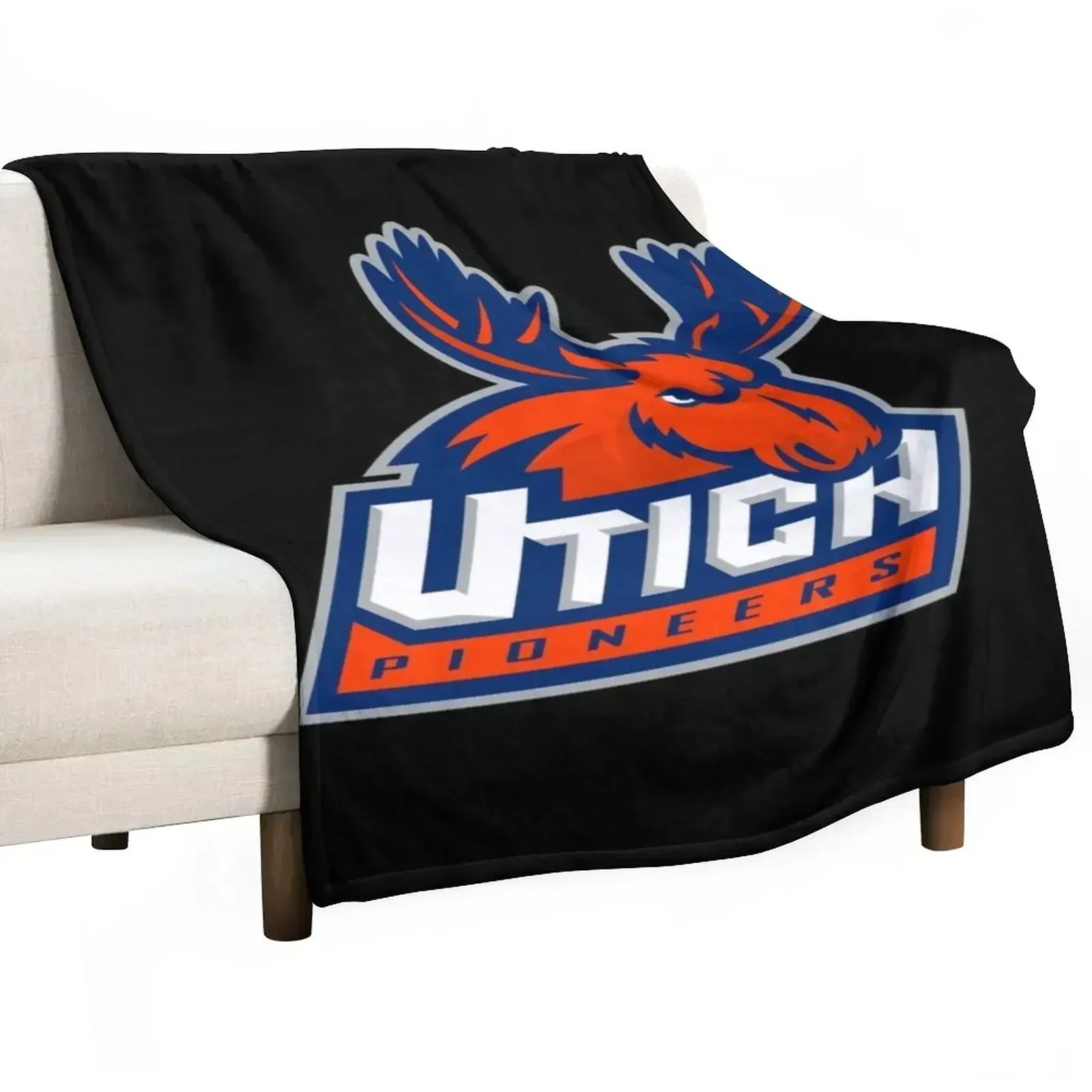 Utica pioneers Throw Blanket Soft Beds Retros Hair Travel Loose Beach Blankets
