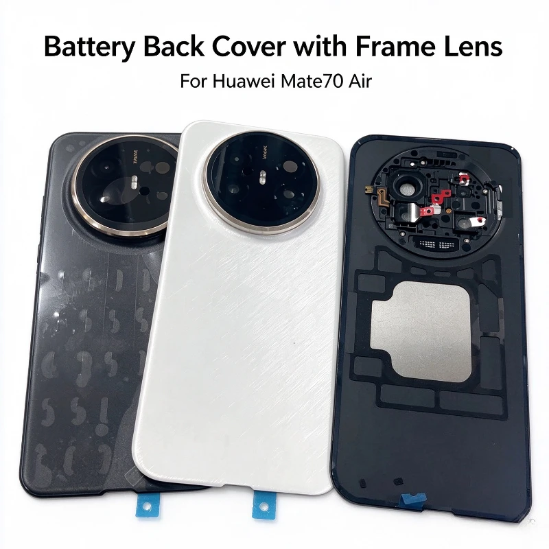 AAA+ quality Back Cover Battery For Huawei Mate 70 Air With Camera Lens Rear Housing Door For SUP-AL90 Replacement