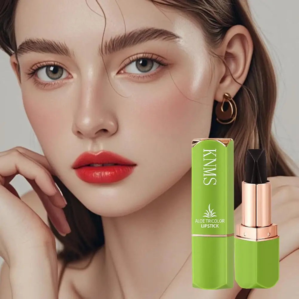 Spring Aloe Vera Moisturizing Lipstick Long Lasting Changing Lip Color Lip Balm Nouritious Temperature Makeup Comestics Lip K1I0